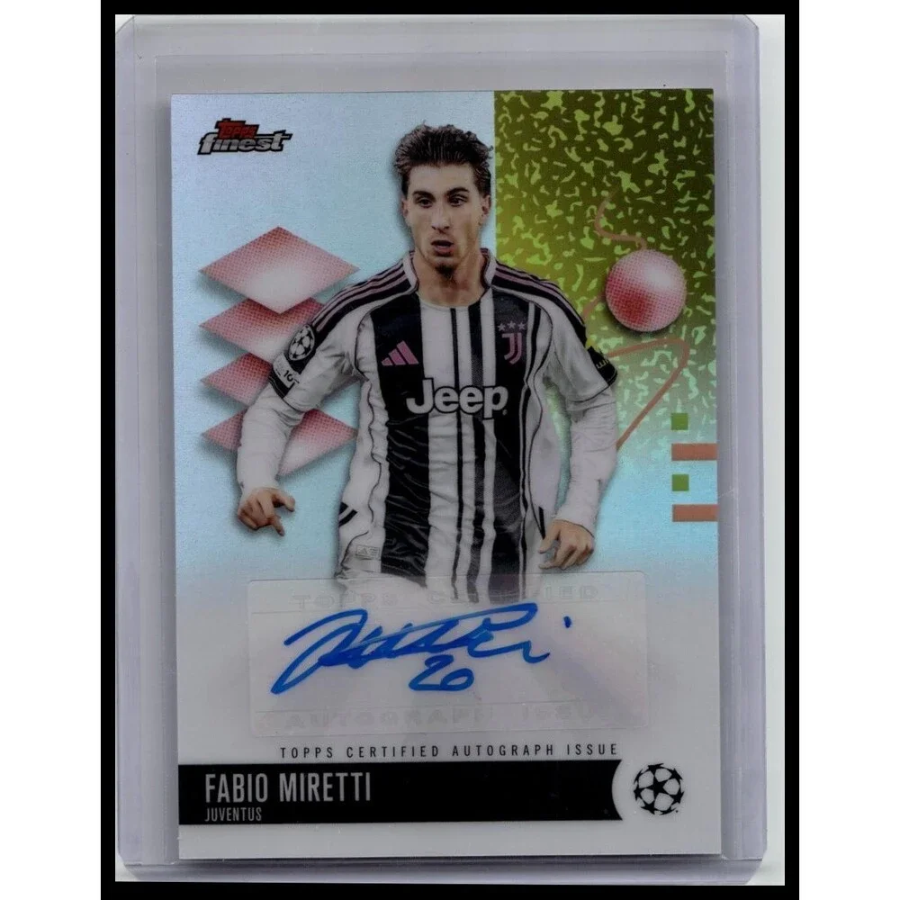 2025-26 Topps Finest UEFA Club ~ Fabio Miretti #BA-FA ~ Autograph ~ Juventus